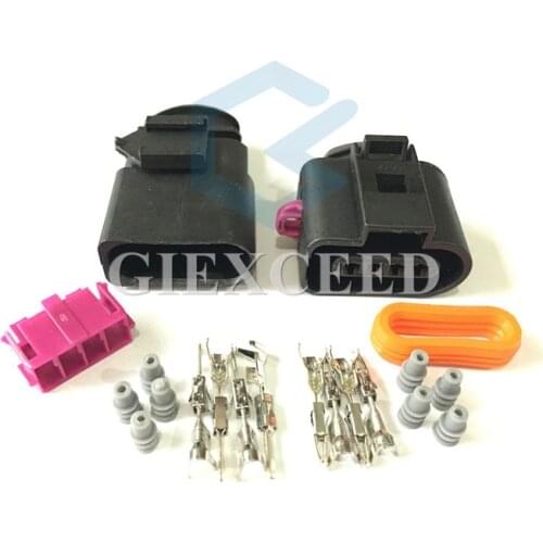 2 Sets 4 Pin 1J0973804 1J0973704 1.5mm Automotive Intake Pressure Sensor Plug Wiper Motor Socket For VW Volkswagen Skoda Audi