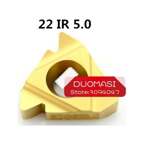 22 IR 5.0 ISO ,INTERNAL threaded turning Insert,Coating General Type partial profile 60 degree Cutting Steel,PITCH 5.0
