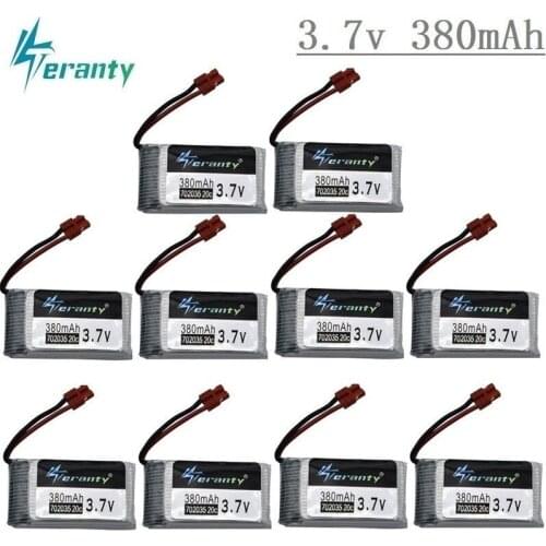 3.7V 380mAh 702035 Lipo Battery For SYMA X5A-1 X15 X15C X15W RC Helicopter Quadcopter Spare Parts 3.7v RC Drone battery 10pcs