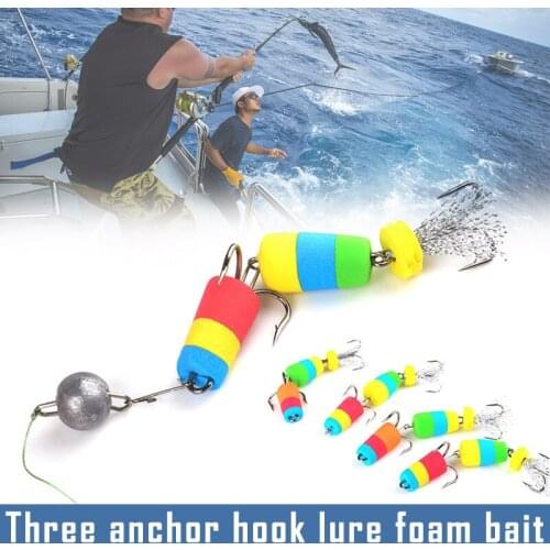 4pcs Fishing Floating Foam Lure Fake Insect Soft Bait With Trable Fishhooks Fishing Tackle