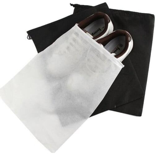 5pc Non-Woven Shoes Storage Bags Tote Drawstring Shoes Pocket Travel Storage Bag Outdoor Portable Pouch Dustproof Bags Organizer