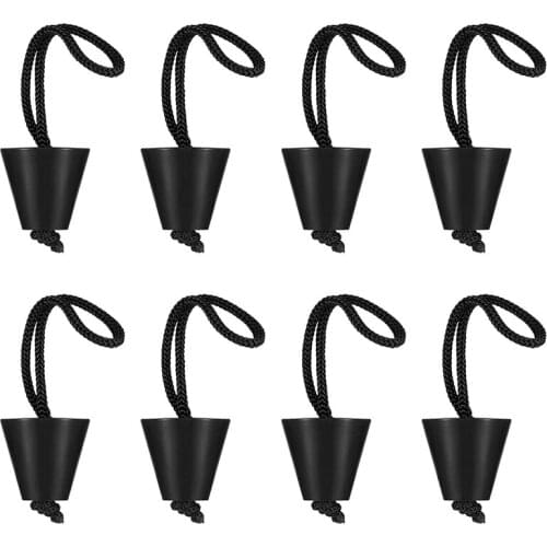 8 Pcs Universal Kayak Scupper Plug Kit Silicone Scupper Plugs Drain Holes Stopper Bung with Lanyard
