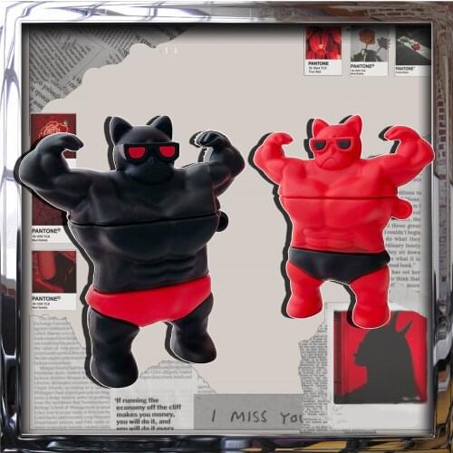 For Apple AirPods pro Cute dog headset Case 3D Cartoon strong bulldog Wireless bluetooth Earphone Cover for Air pods 2 Shell box