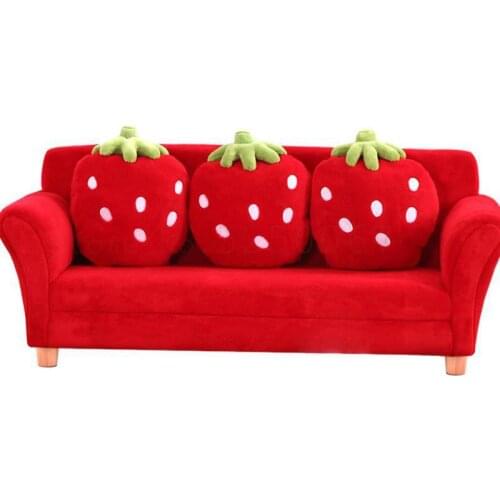 Children Room More Than Cute Cartoon Cloth Art Sofa Sofa Combination Strawberry Bring Small Couch Pillow Kindergarten Baby
