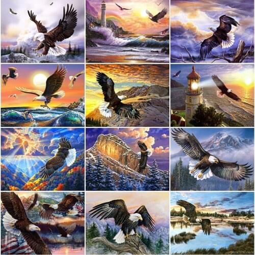 Evershine 5D Diamond Painting Eagle Cross Stitch Kit Diamond Mosaic Animal Full Drill Embroidery DIY Rhinestones Art Wall Decor