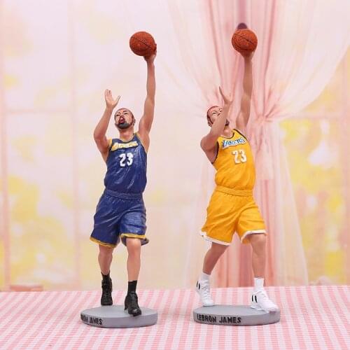 Action Figure Newest Creative Cartoon Star Ornaments 26cm Large Model JAMES KOBE CURRY Resin Craft Doll Toy Gifts for Boy