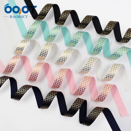 L-20919-1043,3/4'' Hot gold geometry grosgrain ribbon,10yards/lot DIY handmade bow Festival Gift Packaging Party Birthday