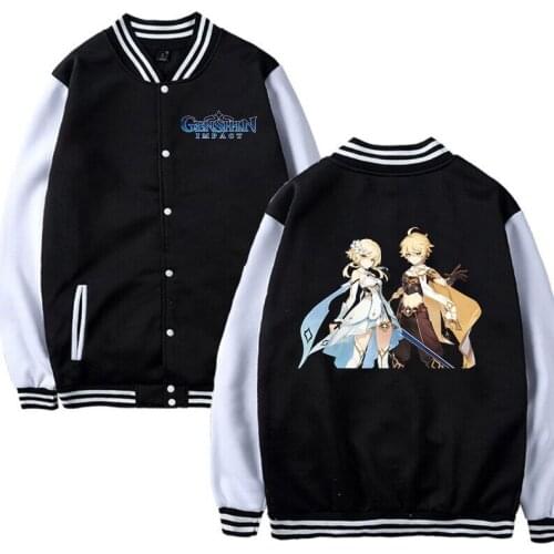 Hot Game Baseball Jacket Genshin Impact Women Girls Cosplay Jackets Sweatshirt Men Women Autumn Winter Genshin Impact Jackets