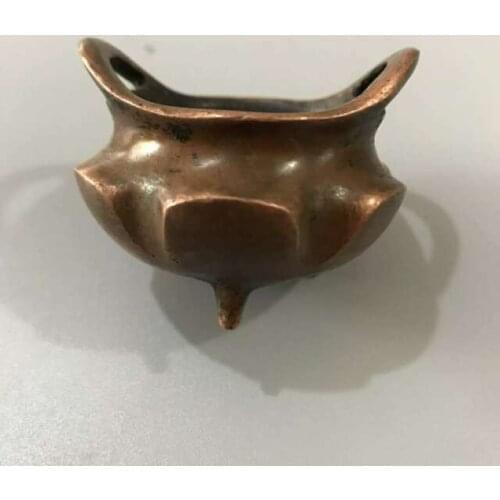 Collection China Ming Dynasty Xuande Year Bronze Two Ear Tripodia Incense Burner
