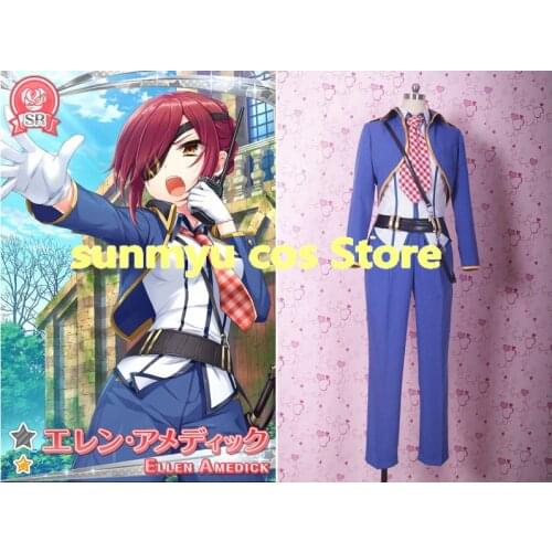 Customize,FreeShipping!Grimoire 〜Shiritsu Grimoire Mahou Gakuen〜 Ellen Amedick Cosplay Costume,Custom Size Halloween Wholesale