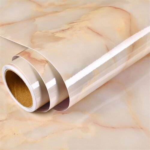Kitchen Waterproof oil-proof Cabinet Sticker Modern Minimalist Marble Tensile Close Wardrobe Wallpaper Wallpaper Thickeni
