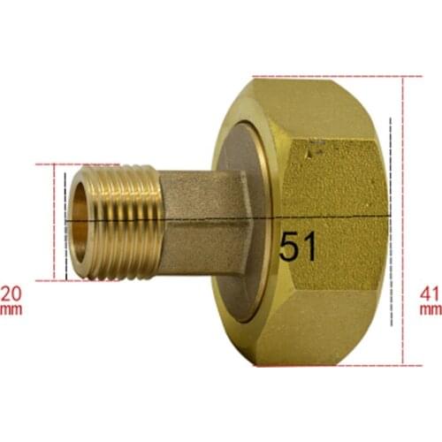 1-1/4" BSP Female To 1/2" BSP Male Brass Union Pipe Fitting Water Gas Oil For Water Meter