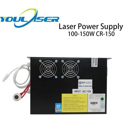 Yongli Laser Power Supply 100-150W for CO2 Laser Tube CR-U150 U Series CO2 Laser Engraving Cutting Machine