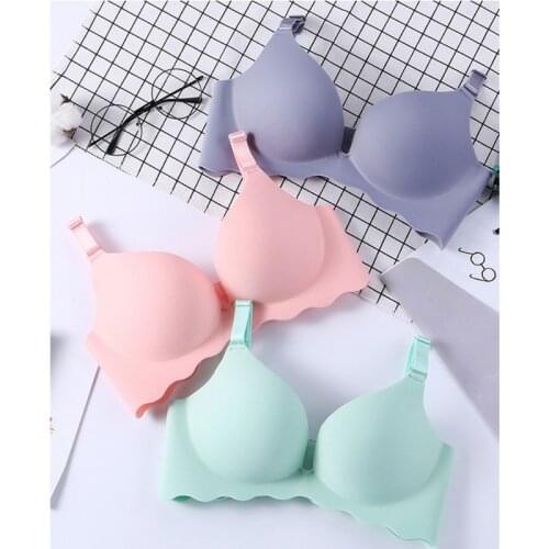 Hot 2019 Seamless Bra Wire Free Bralette Backless Plunge Intimates Sexy Deep U Cup Bras For Women Push Up Underwear