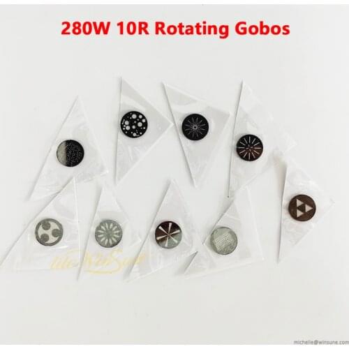 Litewinsune Freeship Rotated Gobos Pattern Glass for Stage Lighting Beam 10R 280W Spot 17R Replacement Accessories