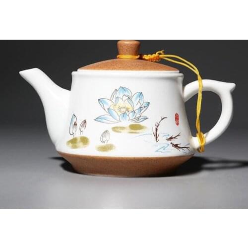 Matte Ceramic Teapot Chinese Tea Set Single Teapot Filter Bubble Teapot Household Ceramic Kettle