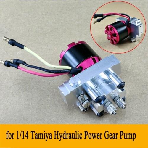 Pressure Power Pump Gear Pump with Relief Valve Oil Pump for 1/14 Tamiya RC Truck Car SCANIA VOLVO ACTROS AROCS MAN TGX Benz Diy