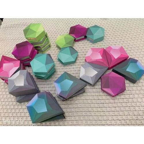 Wholesale Eyelash Packaging Box Lash Boxes Packaging Custom 3D Mink Eyelashes Package Storage Case Vendors Diamond box