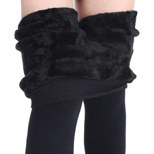 Autumn Winter Fashion Explosion Models Plus Thick Velvet Warm Seamlessly Integrated Inverted Cashmere Leggings Warm Pants