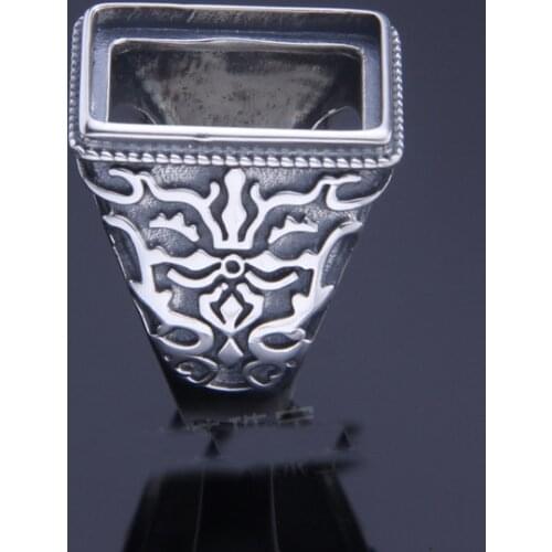 12*17mm 925 STERLING SILVER mens Semi Mount Bases Blanks base blank Pad VINTAGE rings ring Setting set jewelry gift diy A2087