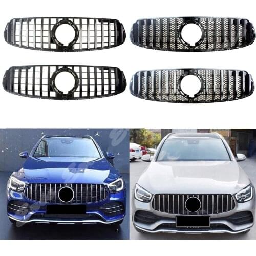 Car Front Racing Center Grille Facelift Uppeer Bumper Grill For Mercedes Benz X253 GLC Class 2020 Deluxe