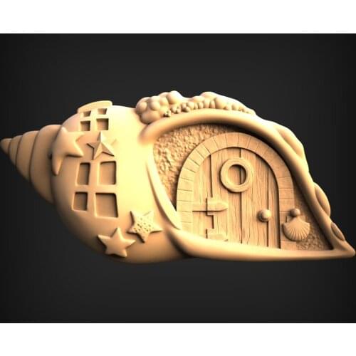 STL Model Creative House Door 3D Model Relief for CNC Router Carving Machine Artcam aspire_Home decoration Decor