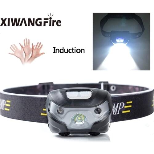 Super Bright LED Headlamp Flashlight USB Rechargeable Waterproof Torch Gesture Sensor Headband Light Outdoor Camping Headlight