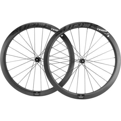 Superteam 700C Carbon Bicycle Wheelset 45mm Tubeless Road Disc Brake Bike Wheels UD Matte