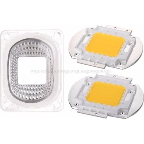 LED Lens Reflector For LED COB Lamps PC lens+Reflector+Silicone Ring Cover shade J26 19 Dropship