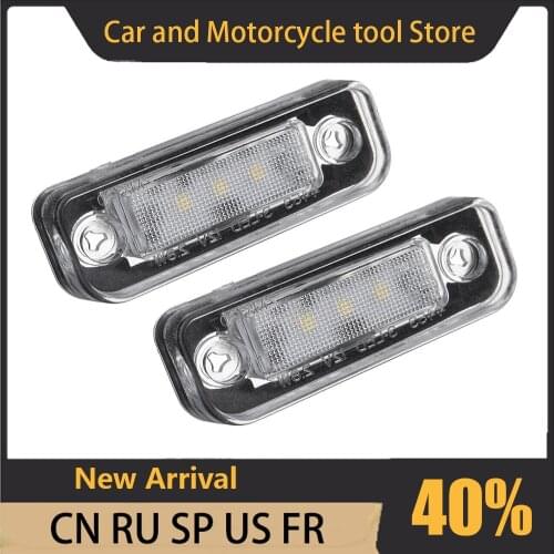 LED License Plate Light Lamp Error Free For Mercedes Benz W203 5D W211 W219 R171 DC 12V 3- SMD white light LED License Plate LED