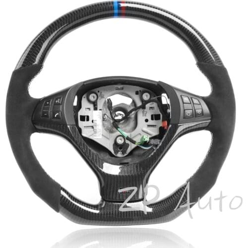 Carbon Fiber and Alcantara Leather for BMW X6 Steering Wheel assembly without Paddle Shifters