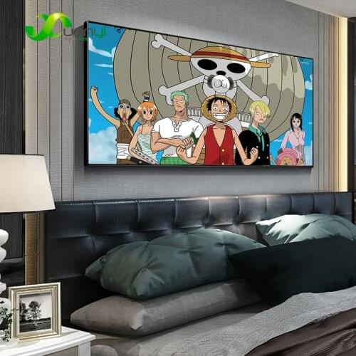 Japanese One Piece Anime Wall Art Picture Poster And Prints Home Decor Baby Kids Room Decoration Bedroom Decor Canvas Painting