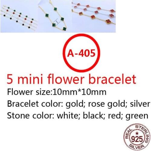 A405 10mm 5 mini flower New 925 sterling silver bracelet high-end fashion romantic clover bracelet fashion wild jewelry hot