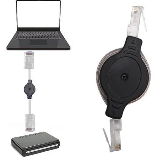 1.5m 5FT retractable RJ45 LAN cable, network cable, optical fiber cable, Ethernet computer network