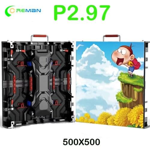 500x500 led display cabinet p2.97 slim tile unit full color live show club wedding event 2280HZ MBI led video wall p2.9 p2.91