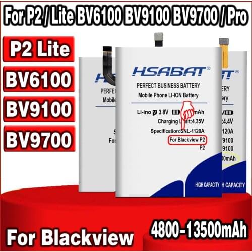 HSABAT 4350mAh-13500mAh Battery for Blackview P2 P2 Lite 5.5 inch BV6100 BV9100 BV9700 / for Blackview BV9700 Pro