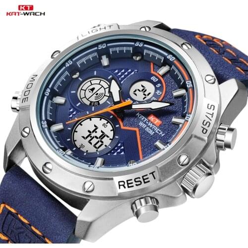 KT TOP Brand Watches Men 2020 Luxury 5ATM Waterproof Clock Mens Analog Quartz Date Watches Men Sport Military WristWatchKT1805