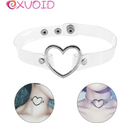 EXVOID Heart Neck Collar Slave Restraint BDSM Bondage Sex Toy For Women Men Fetish Leather Halloween Party Cosplay Adult Game