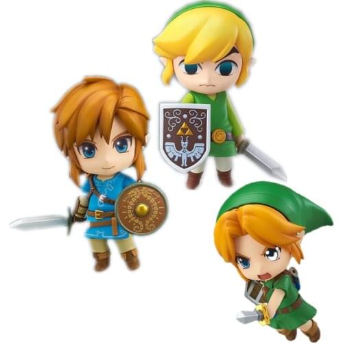 Zelda Anime Figures Link Figurine #553 #413 #733 Mask Q.Ver Figma Breath Of The Wild Brinquedos Collectible Action Toys Juguetes