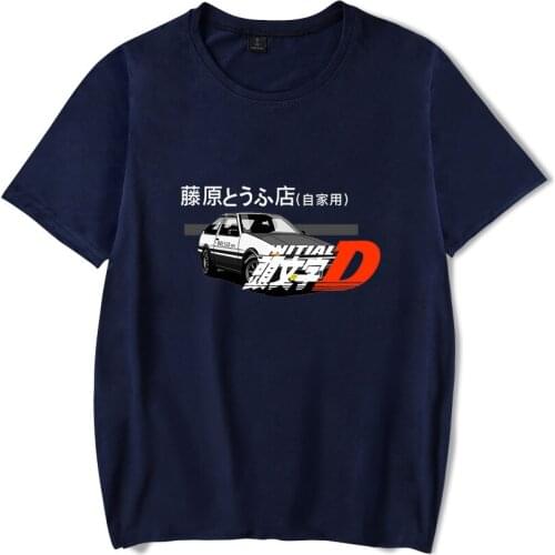 Movie Initial D T-shirts TOYOTA AE86 Print Tshirt Men Women Fashion Harajuku T-shirt Streetwear Hip Hop Personality Short Sleeve