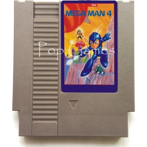 Mega Man 4 Megaman 72 Pin Game Cartridge for 8 Bit Video Game Console Region Free English Language