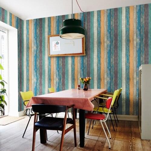 Brick tiles Wall Stickers 3D wooden effect Selfadhesive Wallpaper Wall decal hotel Kitchen TV Background Home Decor 45*200cm