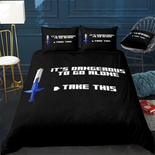 Its Dangerous To Go Alone Duvet Cover Twin/Queen/King Size Luxury Comforter Bedding Set With Pillowcase Home Bed Decora