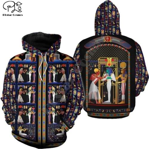 PLstar Cosmos Horus Egyptian God Pharaoh Anubis Ancient Egypt Tattoo 3DPrint Men/Women Tracksuit Streetwear Pullover Hoodies A11