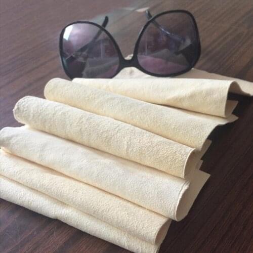 Square Soft Chamois Cleaning Cloths for Lens Glasses Camera Computer Screen