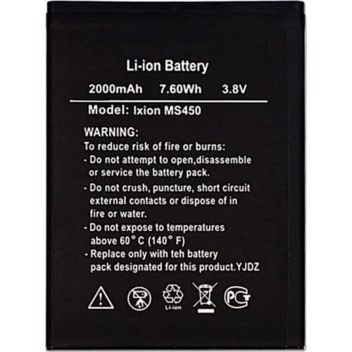 External battery Li-ion High quality Replacement Battery Authentic For DEXP Ixion MS450 Smartphone 2000mAh