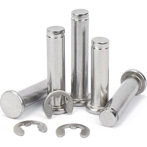 M3 M4 M5 M6 round pin flat head smooth surface slotted end cylindrical positioning pins 12/16/20/25/30/35/40/45/50/60/70mm long