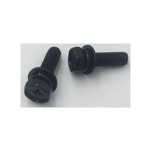 M6*12 M6x12 Black Zinc Phillips Cross Bolt Hexagon Hex Spring Plain Washer Assembly Screw