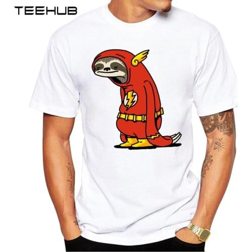 TEEHUB New Arrival Funny Sloth Printed T-Shirt Short Sleeve Animal Design T Shirt Hipster Cool Tops