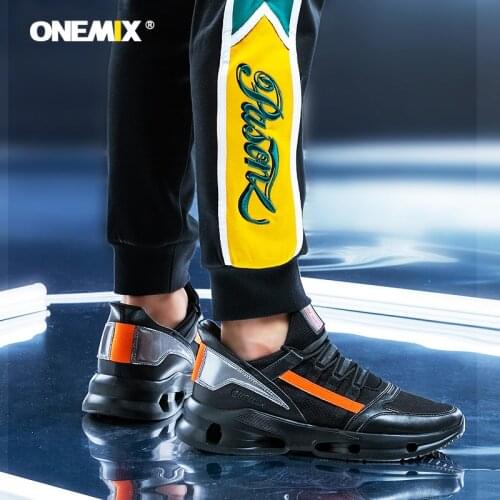 ONEMIX new men running shoes sports technology trend sneakers outdoor boy athletic trainers for men tennis walking Shoes
